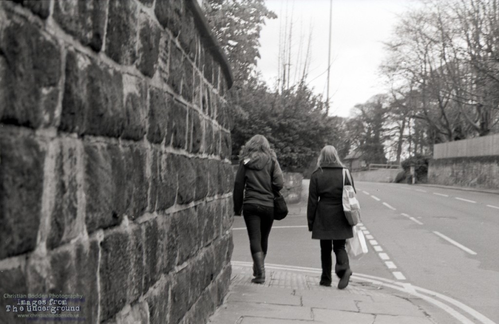 girls walking home
