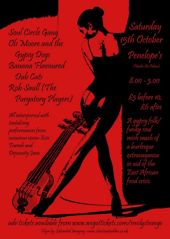 poster for oxjam night in sheffield