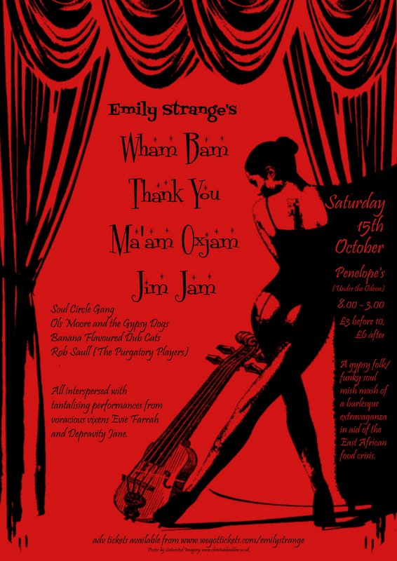 poster for oxjam night in sheffield