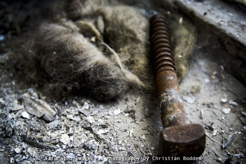 debris in an old mill