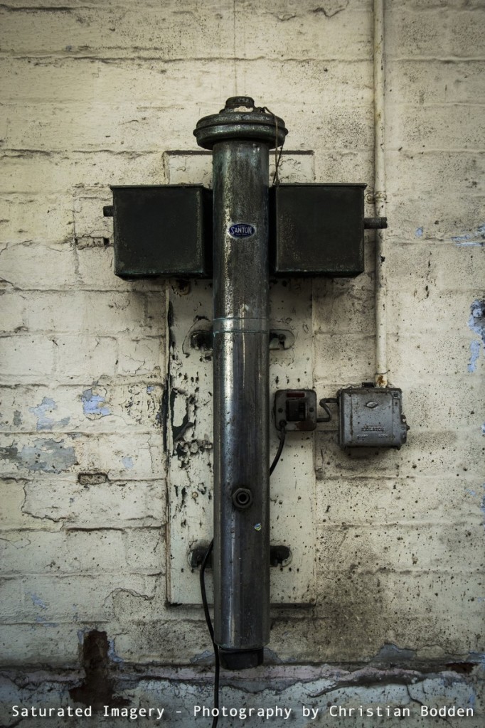 industrial machinery mounted on a wall