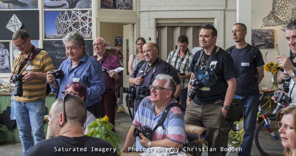 people listening to a talk