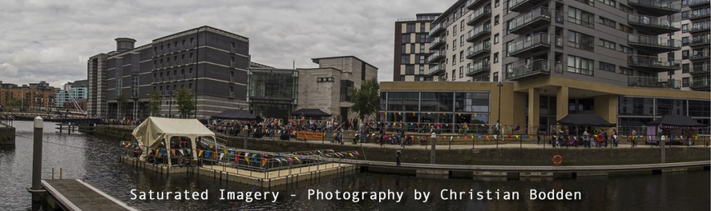 panorama of leeds dock waterfront festival